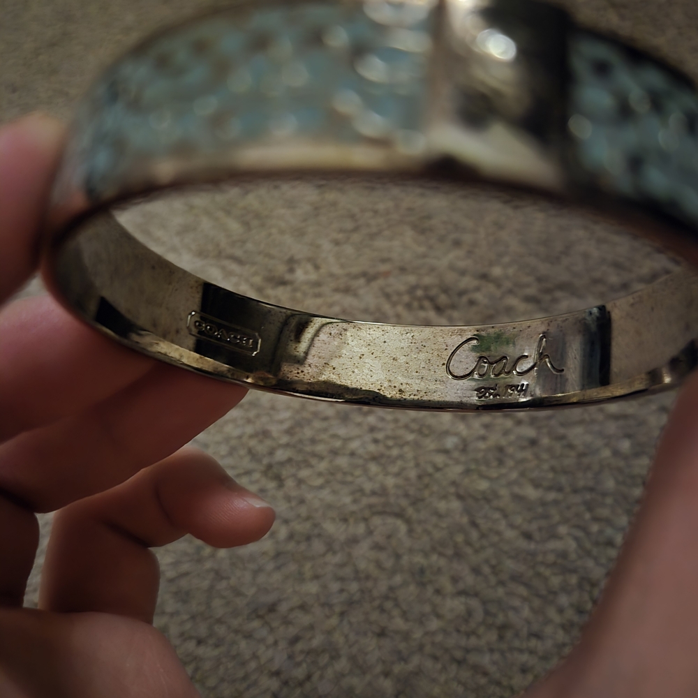 Coach Silver & Blue Bangle - Picture 4 of 5